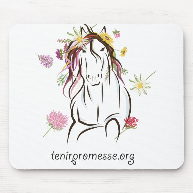 Mousepad Versprechen in Blumen das Porträt (Vorne)