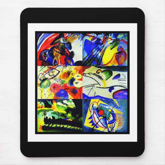 Mousepad Vintag Art Kandinsky Collage (Vorne)