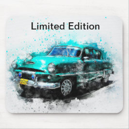 Mousepad Vintag Green Car in limitierter Auflage