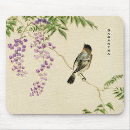 Mousepad Vintag Lilac Sparrow Monogram