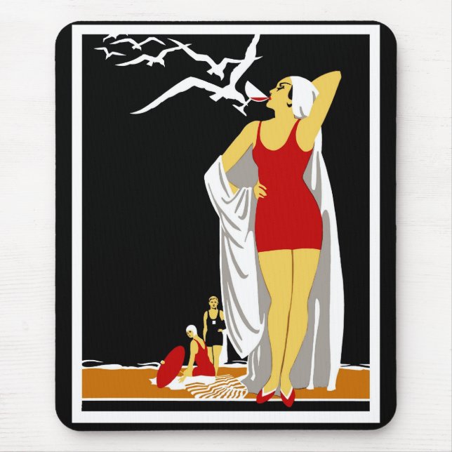 Mousepad Vintag New York Red Bathers (Vorne)