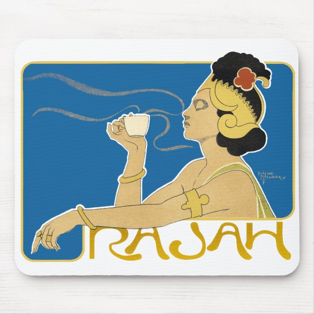 Mousepad: Vintager Rajah-Kaffee Mousepad (Vorne)