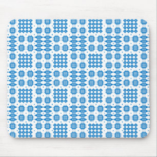 Mousepad: Welsh Tapestry Pattern, Bright Blue Mousepad