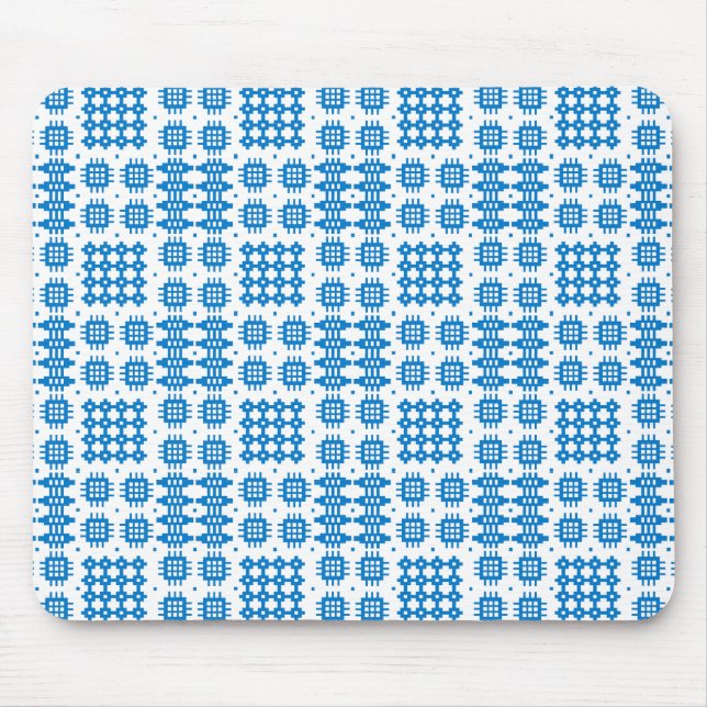 Mousepad: Welsh Tapestry Pattern, Bright Blue Mousepad (Vorne)