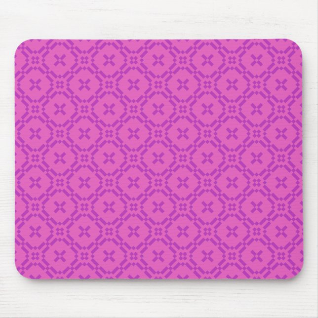Mousepad: Welsh Tapestry Pattern, rosa Mousepad (Vorne)