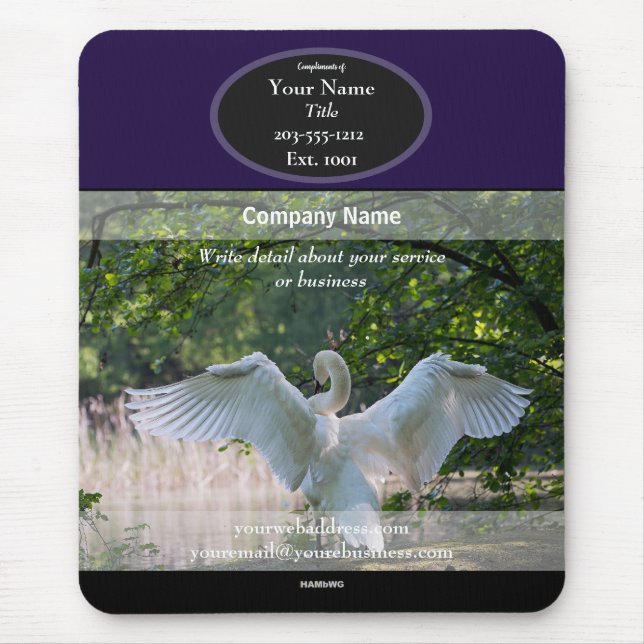 Mousepad White swan - HAMbyWG (Vorne)
