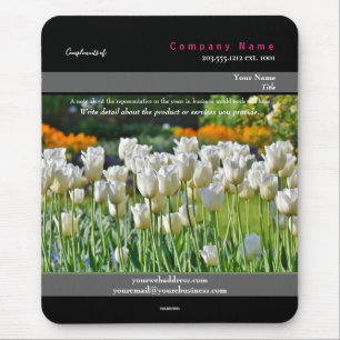 Mousepad White Tulips Theme - HAMbyWG