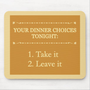 Mousepad zum Abendessen