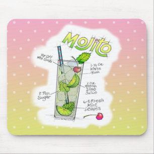 MOUSEPADS - MOJITO RECIPE COCKTAIL ART