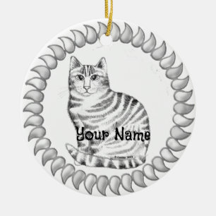 Mouser Tabby Cat Keramik Ornament