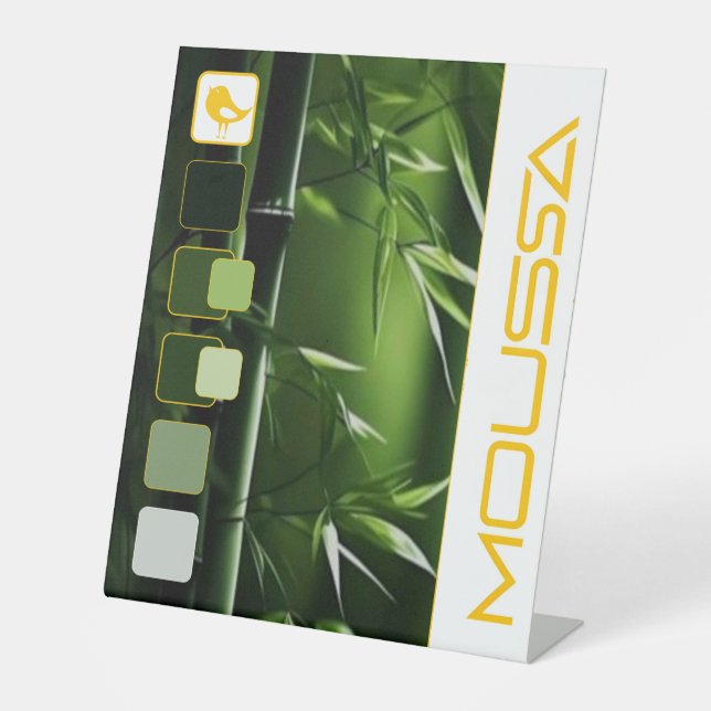 MOUSSA PEDESTAL SIGN SOCKELSCHILD (Vorderseite)