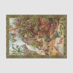 Mousseline Adam Et Eve Dans Le Papier Tissu Du Jardin