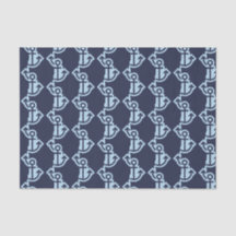 Ancres bleu clair et marine Papier de tissus