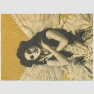 Mousseline Angel Gothique vintage Sur Papier Tissu Or