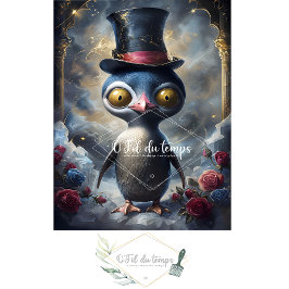 Mousseline Animal drôle avec papier de découpage Casquette.