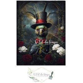 Mousseline Animal drôle avec papier de découpage Casquette.