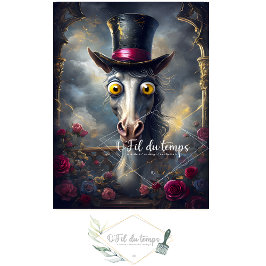 Mousseline Animal drôle avec papier de découpage Casquette.