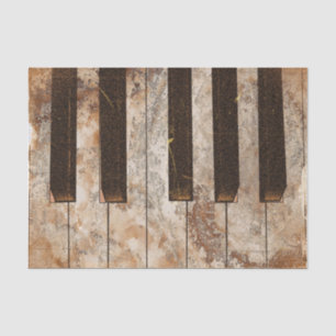 Mousseline Antique Piano Keys Musicien Découpage papier de pa