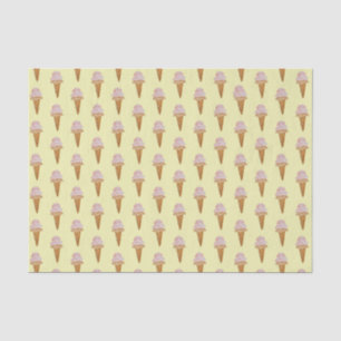 Mousseline Aquarelle Crème glacée Papier Tissu (jaune)