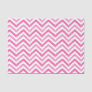 Mousseline Aquarelle rose Chevron Tissu Papier
