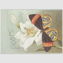 Art Nouveau Poster Soap Decoupage Tissu Papier