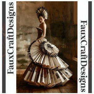 Mousseline Avant Garde Papier Livre Robe Découpage Gauche 119