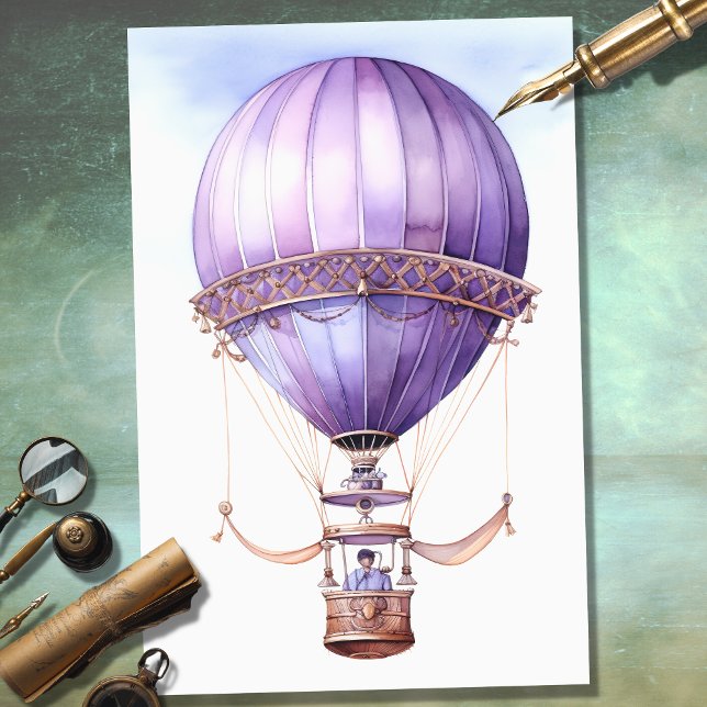 Mousseline Ballons à air chaud Steampunk 1 papier découpage (Créateur téléchargé)