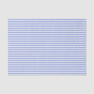 Mousseline Bandes blanches et bleues fines - Papier de tissus