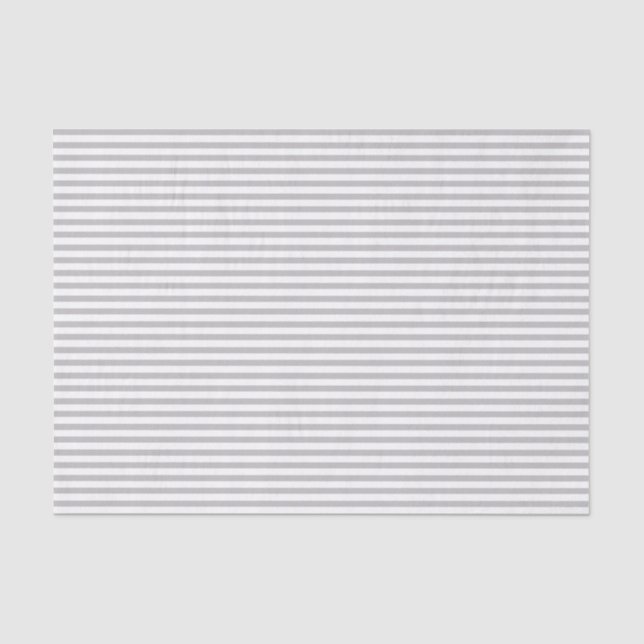 Mousseline Bandes blanches et grises minces - Papier de tissu (Recto)