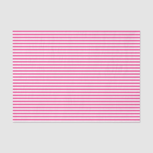 Mousseline Bandes roses et blanches fines - Papier de papier (Recto)