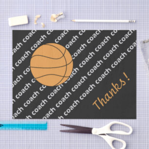 Mousseline Basket-ball Coach Merci Tissue Papier
