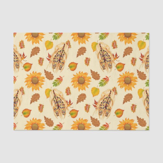 Mousseline Beau papier de tissus d'automne (Recto)