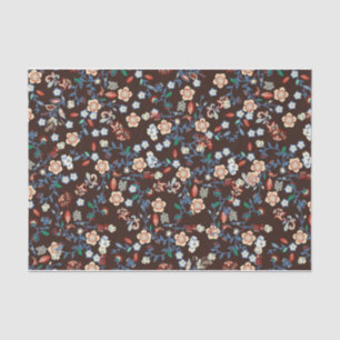 Mousseline Beau papier de tissus floraux brillants