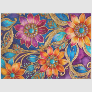 Mousseline Bijoux byzantin coloré Papier de tissus