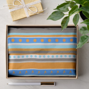 Mousseline Bleu clair Woodland Tribal Inspiré Tissu Papier
