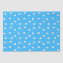 Bleu Profond Du Ciel - Dans Le Papier Tissu Nuageu
