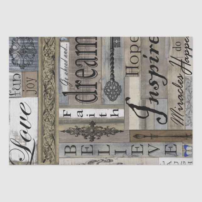 Mousseline Bois de l'inspiration Découpage papier de fond (Recto)