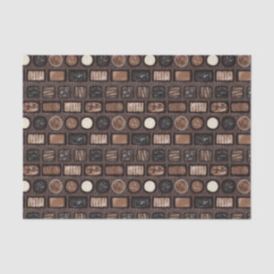 Mousseline Boîte de papier de tissus de chocolat