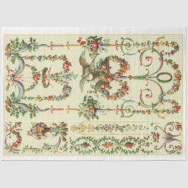 Mousseline Bordures florales victoriennes papier découpage