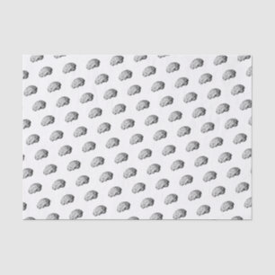 Mousseline Brains noir et blanc Horreur papier cadeau envelop