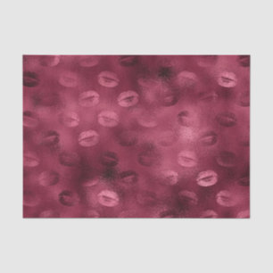 Mousseline Burgundy Glam Feuille de Papier Métallisé Lèvres