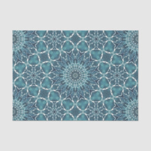 Mousseline Carrelé bleu océan Toutes les occasions papier de 