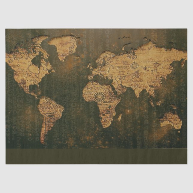 Mousseline Carte du monde Russe Découpage papier de papier de (Recto)