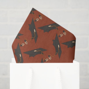 Mousseline Casquette de diplôme motif fête papier mouchoir