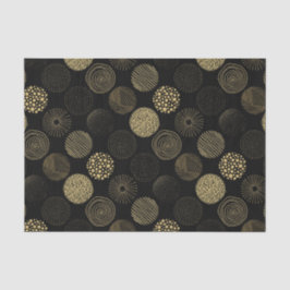 Mousseline Cercles de doodles modernes papier de tissu motif