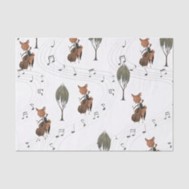 Mousseline Cerf Avec Papier Tissu Cello
