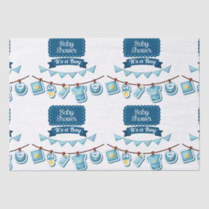Mousseline C'est un Baby shower garçon papier