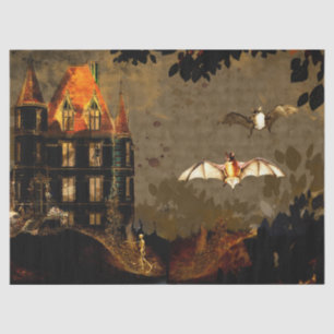 Mousseline Chauve-souris d'Halloween et papier de papier de d