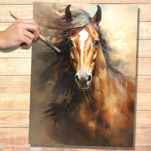 Mousseline Cheval Sauvage 2 Papier Découpage