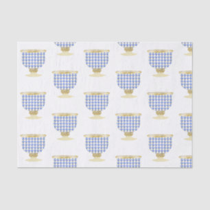 Mousseline Chinoiserie Aquarelle Chic Vase Tissu Papier